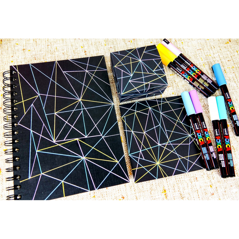 How to Make a Geometric Sketchbook Cover with POSCA
