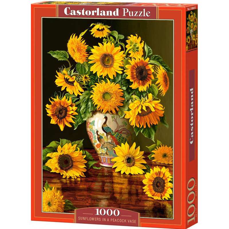 Puzzle Castorland 1000 dílků - Slunečnice ve váze