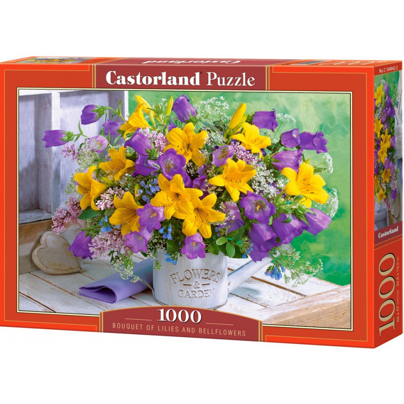 Puzzle Castorland 1000 dílků - Kytice lilii a zvonku