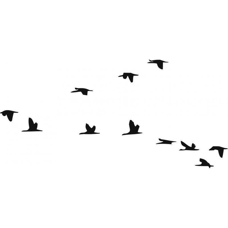 Letící ptáci - plastová šablona 267, B 14,5x14,5cm
