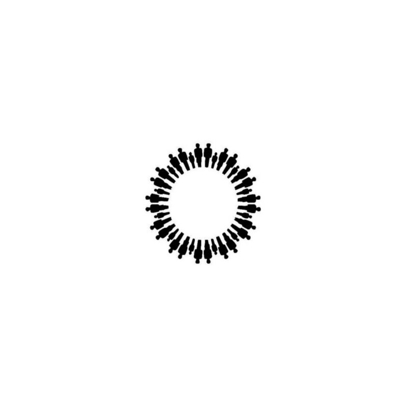 Mandala siluety - plastová šablona 127, B 14,5x14,5cm