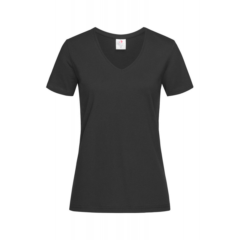 Dámské tričko Classic-T V-neck - XL, Black Opal