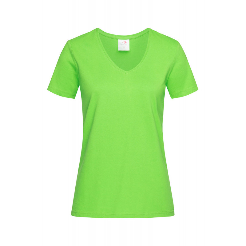 Dámské tričko Classic-T V-neck - L, Kiwi Green